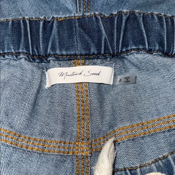 Mustard Seed Blue Relaxed Jeans with Drawstring Waist - Picture 6 of 6